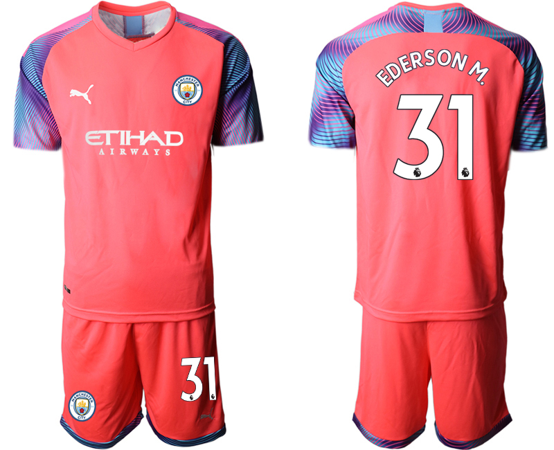 Men 2020-2021 club Manchester City goalkeeper red #31 Soccer Jerseys->->Soccer Club Jersey